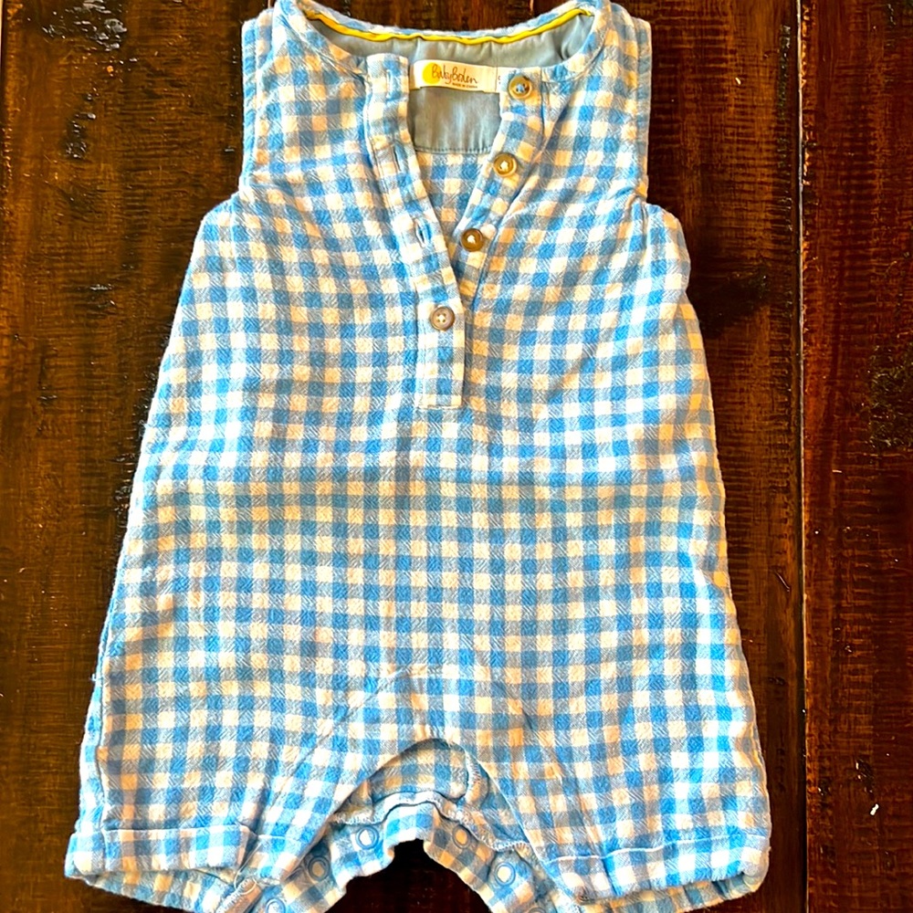 Baby Boden blue gingham romper